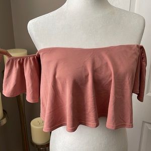 Dessert rose crop top